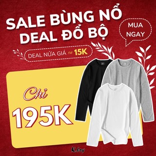 Áo Thun Tay Dài Nam  Kboy  Shop Áo Trơn Cotton Cổ Tròn 3 Màu, co giãn dáng suông, phong cách thu đông - V220