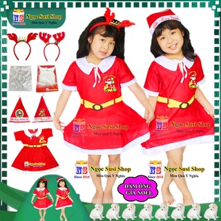 ĐẦM NOEL CHO BÉ GÁI VẢI NỈ TỪ 1 - 10 TUỔI - VÁY GIÁNG SINH CHO BÉ [BÁN LẺ GIÁ SỈ]