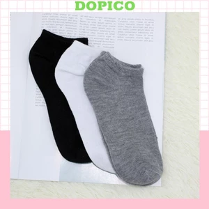Tất nam cổ trung mềm mại thoáng mát cotton thấm hút mồ hôi chống hôi chân DOPICO T054