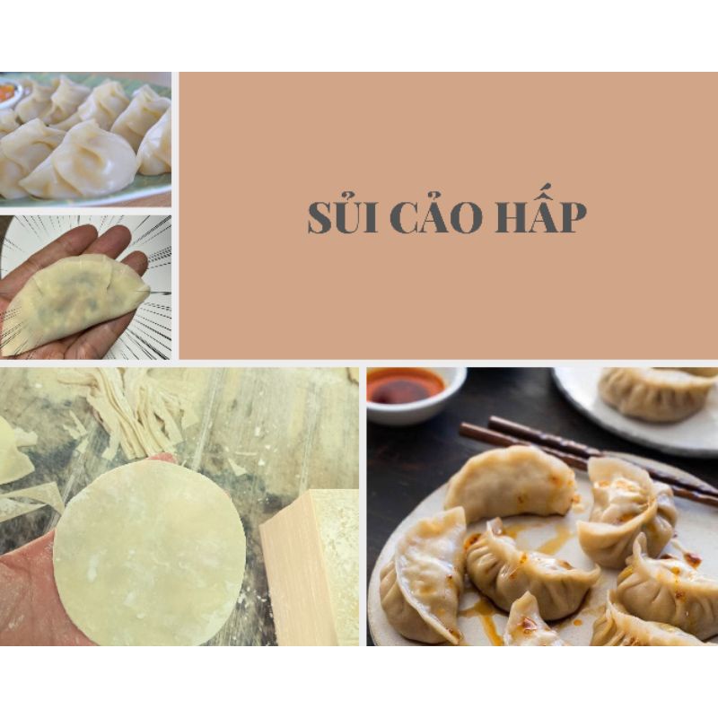 (Ship tỉnh) Vỏ sủi cảo hấp tròn,dimsum 500g🔥🔥 9cm siêu ngon🔥hút chân ko có ship tỉnh🔥🔥