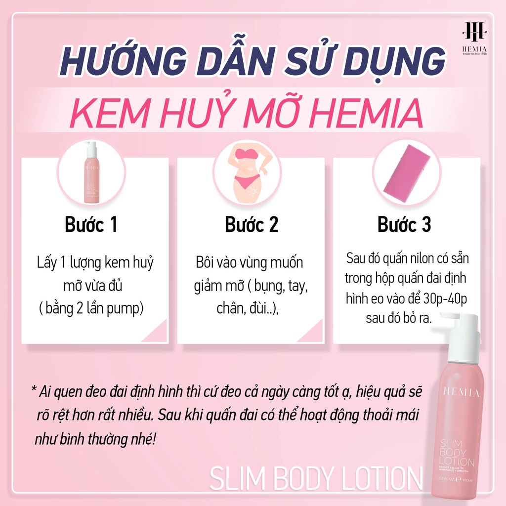 Ảnh Kem Hủy Mỡ Hemia 100g đốt chay mỡ thừa săn chắc cơ thể  tác dụng giảm mỡ bụng - đùi - bắp tay 4