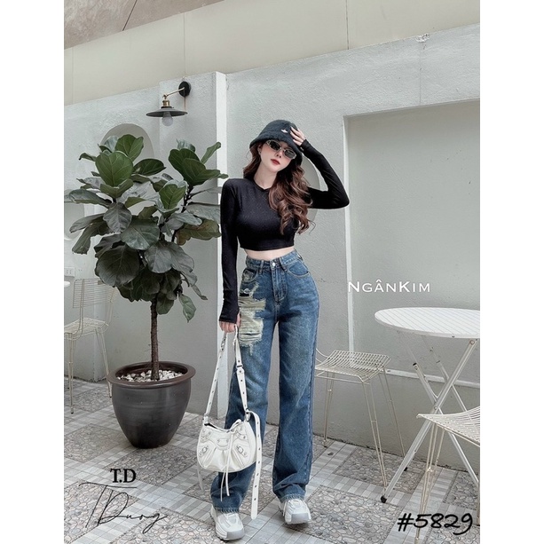 QUẦN BÒ,QUẦN JEANS SUÔNG RÁCH PHONG CÁCH