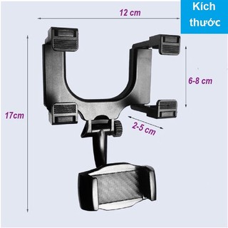 Giá Đỡ Điện Thoại Trên Ô Tô, Kẹp Điện Thoại Ô Tô Kẹp Gương Chiếu Hậu Chắc Chắn VERSION 4