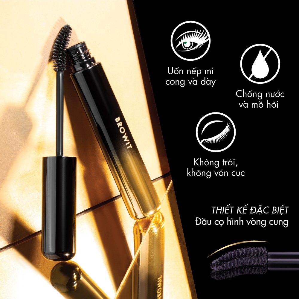 Ảnh Mascara Browit Siêu Tơi Dày Gấp 3 Lần, Chất Đen Đậm Không Vón Cục  Lift & Lock Mascara Sexy Black 3