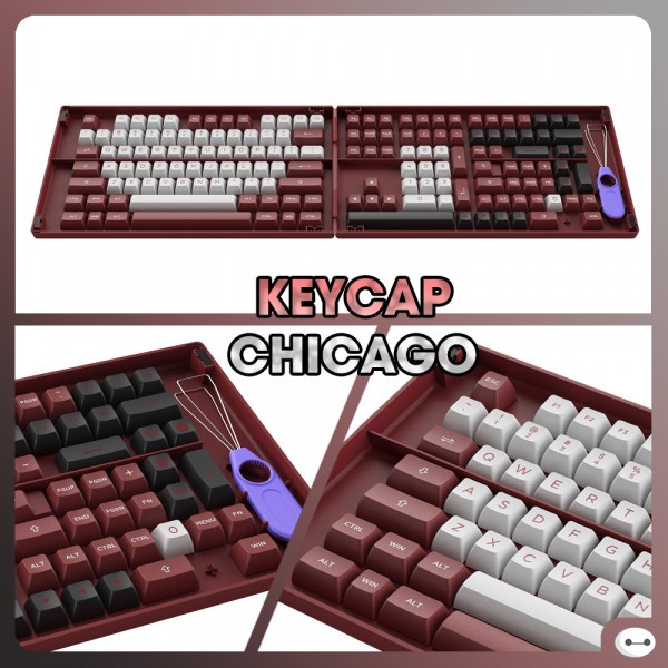 Bộ Keycap Akko Chicago (PBT Double Shot / ASA Profile /158 Nut ) - Đỗ ...