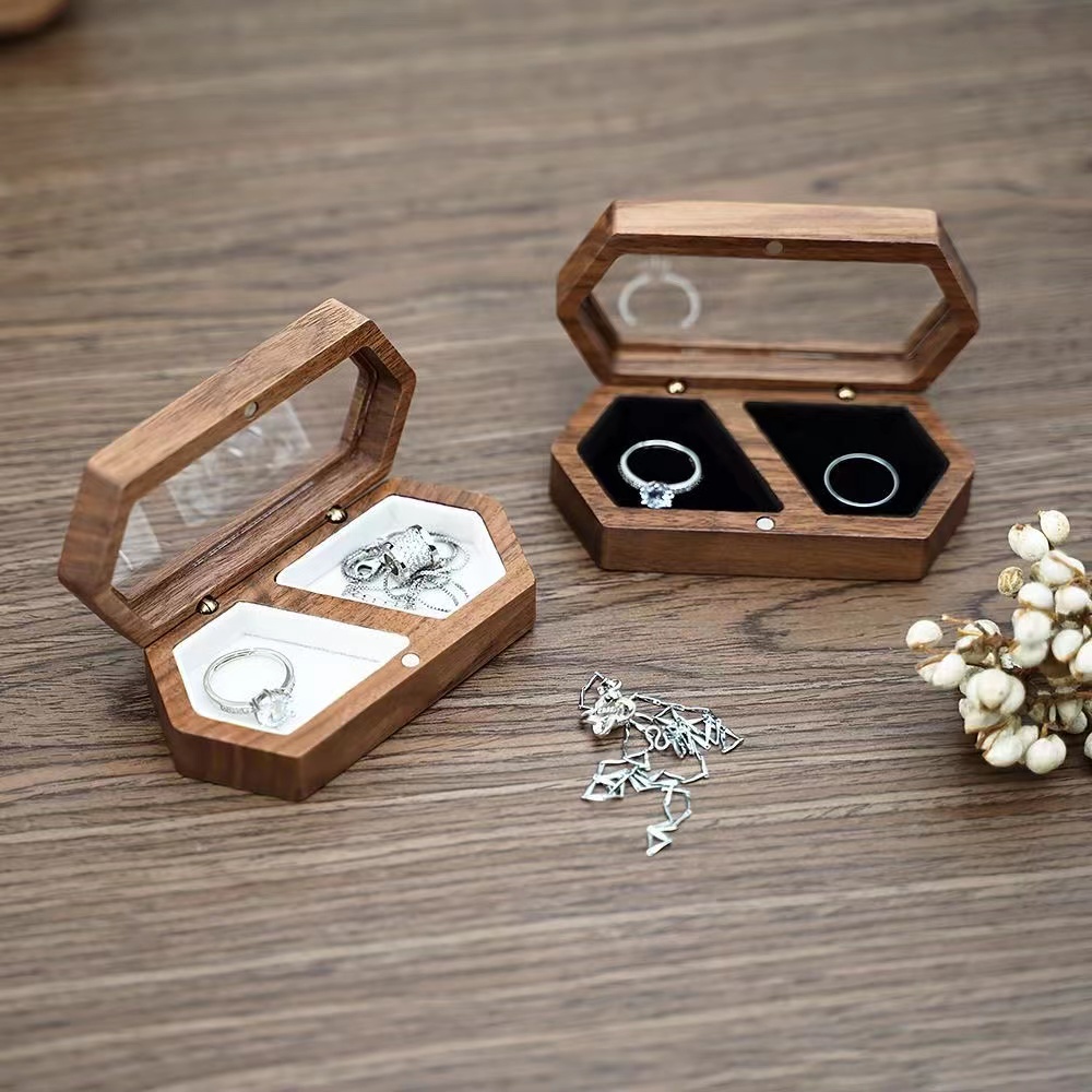 Hộp trang sức CASEGRACE bằng gỗ đựng nhẫn/ vòng cổ/ bông tai/ làm quà tặng