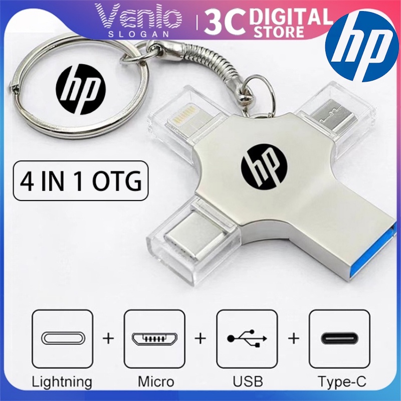 Usb 3.0 Tốc Độ Cao HP 4 Trong 1 OTG 1TB / 512GB / 32GB / 16GB | Shopee ...