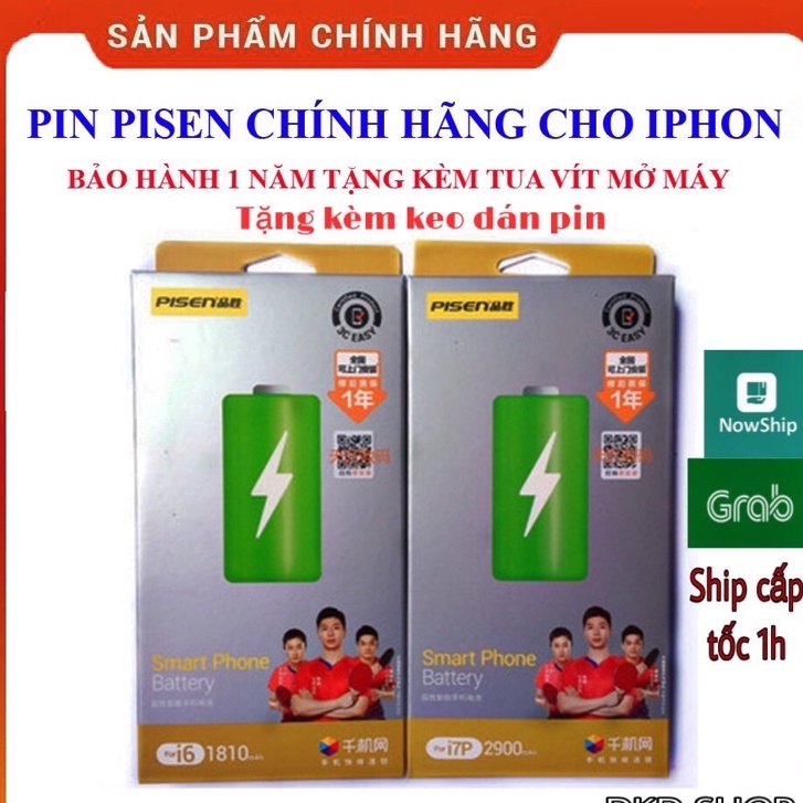 PIN PISEN cho các dòng ip 5s/5se/6/6s/6plus/6splus/7/7plus/8/8plus/X/Xs ...