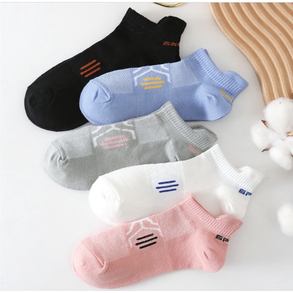 Vớ Tất cotton Nữ cổ thấp 5 màu phong cách trẻ trung và năng động.