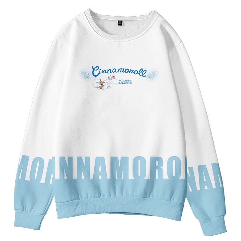 Sy3 Cinnamoroll - Áo Len Dài Tay Cổ Tròn Unisex Cho Trẻ Em Và Người Lớn