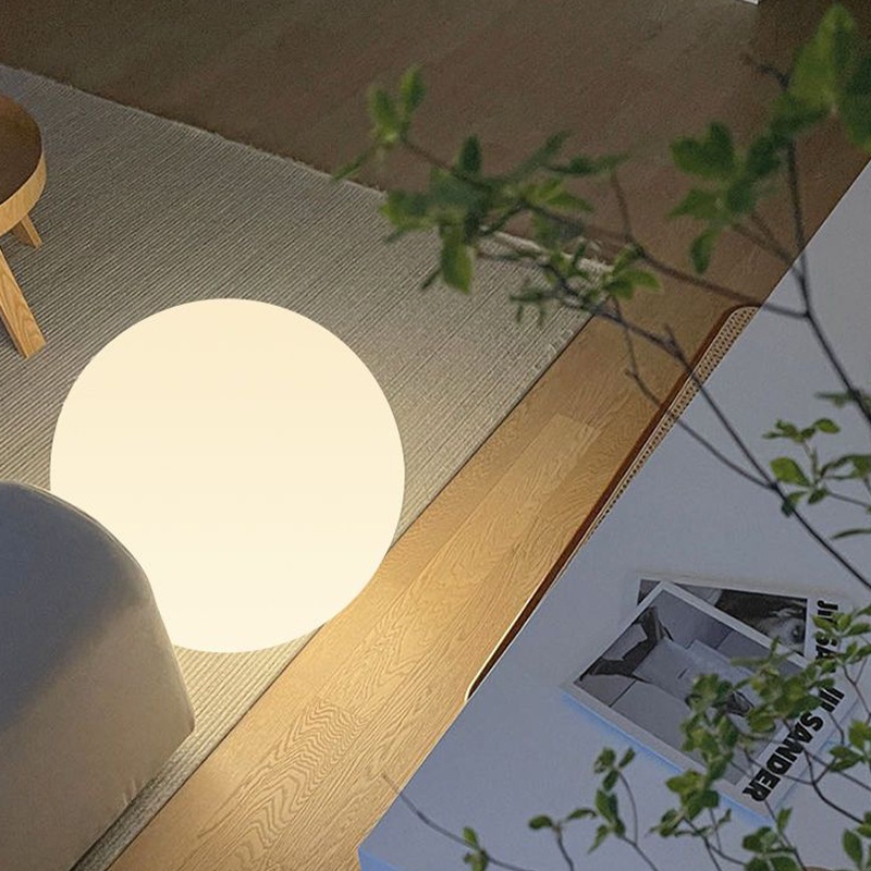 Đèn Led Phòng Ngủ Hình Cầu Bầu Không Khí Xung Quanh Đèn Sàn Hiện Đại Tối Giản Đứng Đèn Phòng Khách Giá Đỡ Đèn