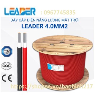 Dây điện năng lượng mặt trời DC 4 mm2 hãng LEADER-DC 6 mm2 hãng LEADER