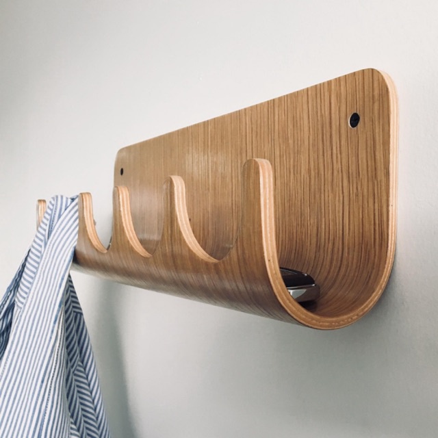 Ảnh Móc treo quần áo Gỗ uốn cong Plyconcept Sunset Wall Rack - Gỗ Sồi 3