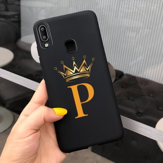 Ốp Điện Thoại Silicon Mềm Viền Đen Hình Vương Miện Cho Vivo Y90 Y91 Y91i Y91C Y93 Y95 U1 Y1S VivoY90 1908 1817 1820 1929