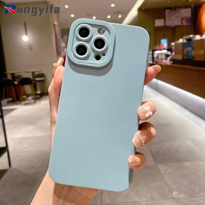 Ốp Điện Thoại TPU Dẻo Vuông Chống Sốc Màu Trơn Cho Samsung Galaxy A53 M23 F23 M52 A23 A03 Core A73 5G