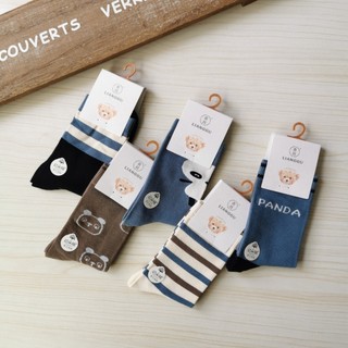 Set 10 Đôi Tất Cổ Cao Cotton Trẻ Em Hình Gấu Panda Ngộ Nghĩnh...