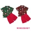 Mgg-bộ đồ hai mảnh trẻ em mùa hè, Áo ngắn tay cổ Polo + Quần ngắn màu trơn