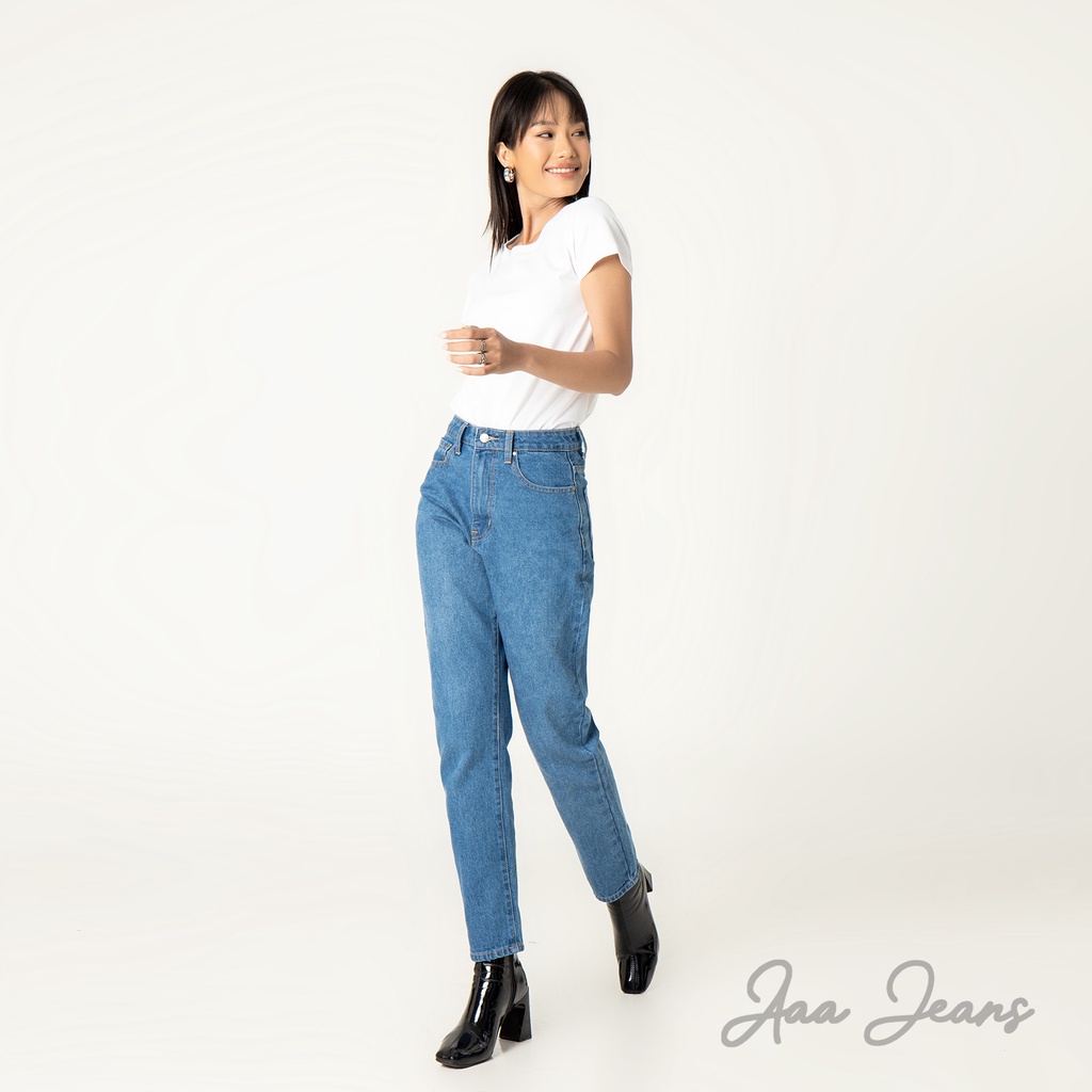 Quần Mom Jeans Sky Blue Aaa Jeans