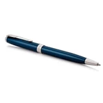 Bút bi, bút ký cao cấp mạ chrome Parker Sonnet, màu thân xanh, chất liệu kim loại, có khắc tên làm quà tặng — ảnh 3