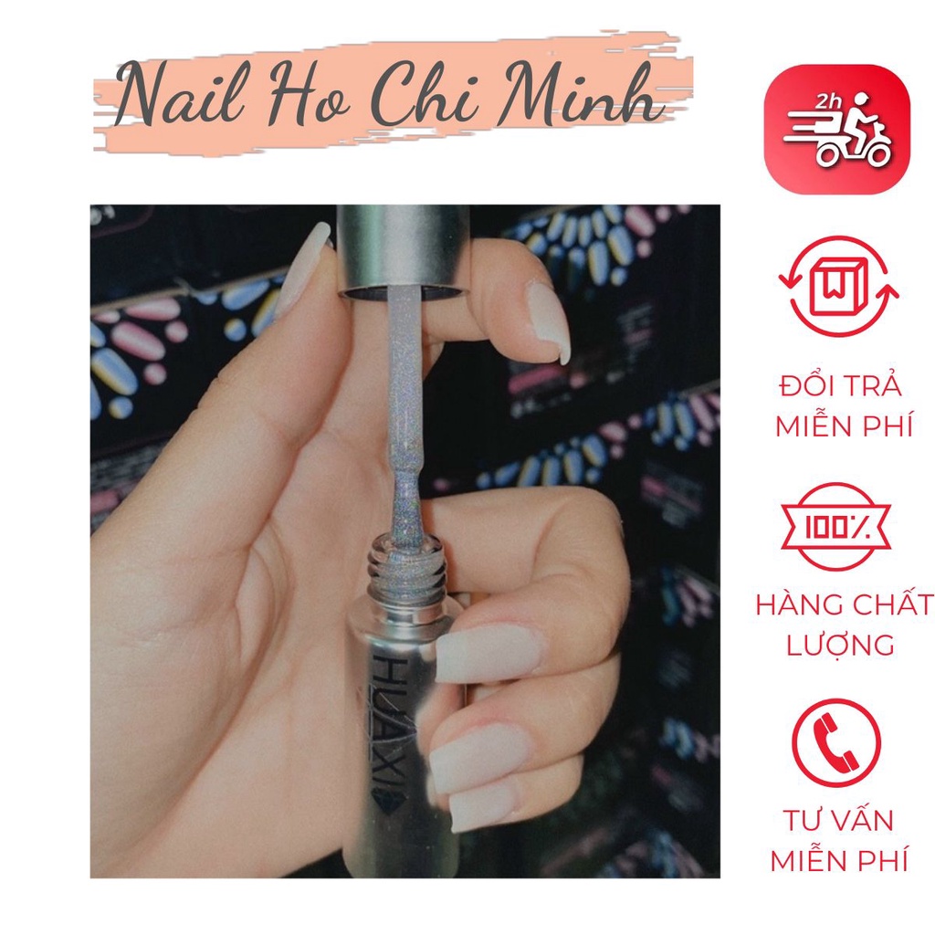 Top Mắt Mèo Cầu Vồng HUAXI , Sơn Gel Móng Tay