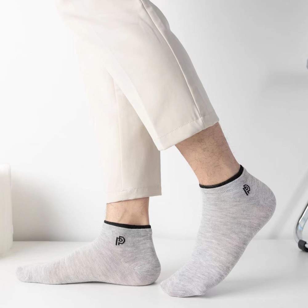 Tất cổ ngắn nam phong cách công sở,vớ cổ ngắn chất  liệu cotton co giãn 4 chiều - Ekiu Shop