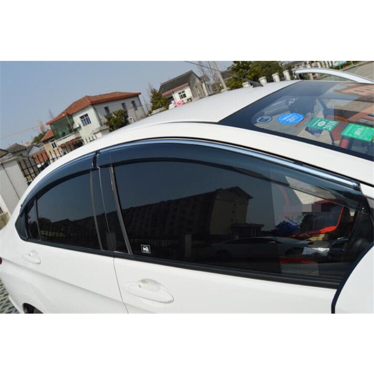 Vè che mưa xe Honda City 2015-2024, Chất liệu NHỰA  ABS Chỉ INOX và Chỉ Mạ cao cấp