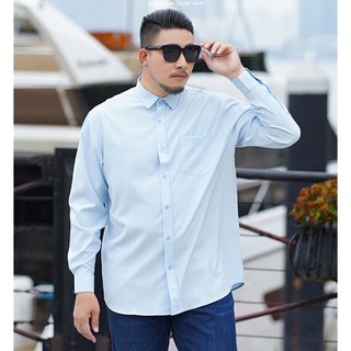 [Plus Size] Nam & Nữ 12XL Lớn 5XL 6XL 7XL 8XL 10XL#Áo Sơ Mi Dài Tay Màu Trơn Phong Cách Doanh Nhân Cổ Điển 39; s