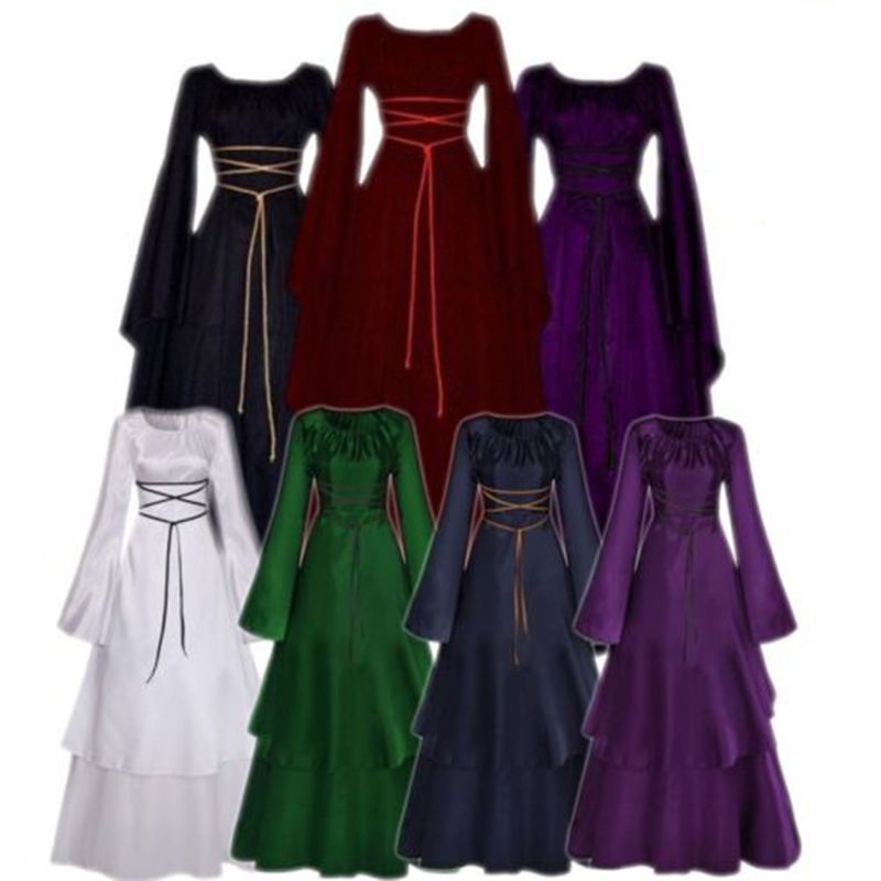 Đầm nữ cổ điển thời trung cổ Victoria Phục hưng Gothic Váy trang phục