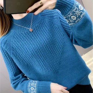 Yu Zhaolin Áo Len Lông Cừu Áo Len Nữ Rời Ngoài Mặc Thu Đông Áo Nữ Phù Hợp Với