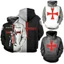 Hợp thời trang và bền bỉ Unisex Knights Templar Cosplay Áo thun in 3d Áo Hoodie thông thường