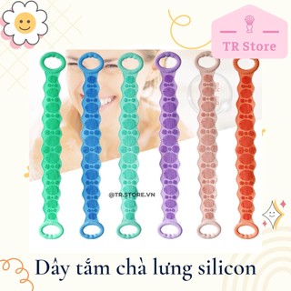 Dây tắm chà lưng silicon 2 mặt dụng cụ vệ sinh tẩy da chết cơ thể