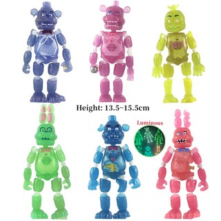 Bộ 6 / 8 Mô Hình Nhân Vật Trong five nights at Freddy 'S Dạ Quang Độc Đáo