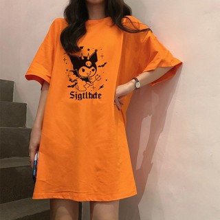 Đầm Ngủ Tay Ngắn In Hình Kuromi Dễ Thương Thời Trang Mùa Hè 2024