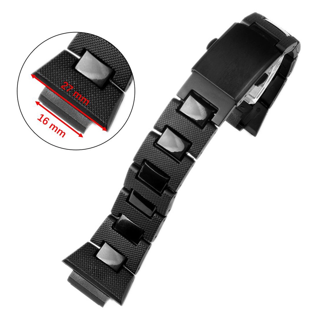 Dây Đeo Bằng Nhựa Thép Không Gỉ 16mm Cho Đồng Hồ Casio dw5600 DW6900 GWM5610 Casio 16mm