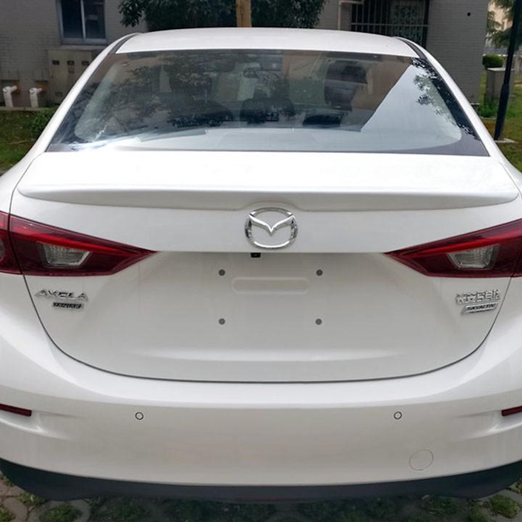 Đuôi Gió Liền Cốp xe MAZDA 3 2015-2023, HÀNG Nhựa MỘC CHƯA SƠN, chưa có băng keo 3m