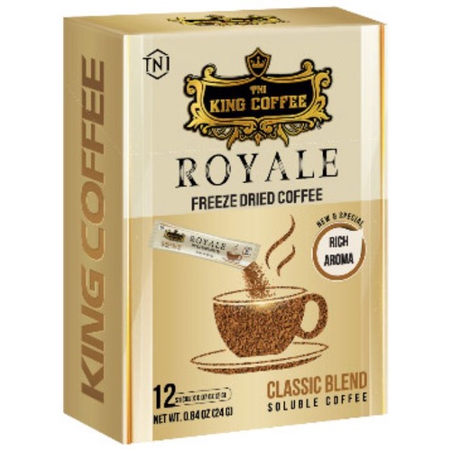 KING COFFEE ROYALE CLASSIC BLEND cà phê sấy lạnh tiên tiến nhất Hộp 12