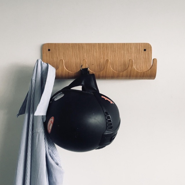 Ảnh Móc treo quần áo Gỗ uốn cong Plyconcept Sunset Wall Rack - Gỗ Sồi 1