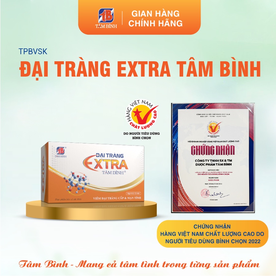 Ảnh Đại tràng Extra Tâm Bình dành cho người đại tràng cấp và mãn tính hộp 5 vỉ x 12 viên 1