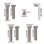 BORAGETE 1 Bộ Bánh Xe Hành Lý Du Lịch Trượt 40mm / 43mm / 54mm / 60mm / 64mm / 70mm Bộ Dụng Cụ Sửa Chữa Trục Bền Đẹp