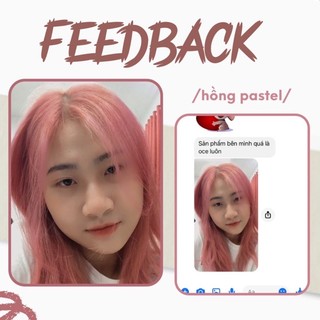 Thuốc Nhuộm Tóc Màu Hồng Pastel [Cần Tẩy Tóc] tặng kèm oxy 100ml. Khanh.color