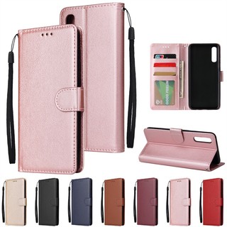Dành Cho Samsung Galaxy A10 M10 A50 A30S A50S A20 A30 M10S A40 A70 A20E A10E A60 M40 A105 A205 A305 A405 A202F Bao Da Lật Có Khe Cắm Thẻ