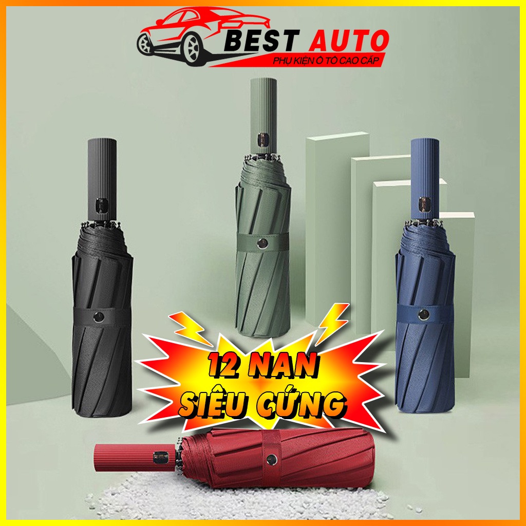 Dù chống tia UV, gấp gọn tự động cao cấp, 12 nan cỡ lớn ( phiên bản đặc biệt) - Best Auto ô che mưa cầm tay cho ô tô