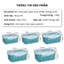 * Hàng cao cấp * Bộ 5 hộp nhựa đựng thực phẩm, bảo quản thực phẩm lạnh - có nắp đậy, kèm rổ