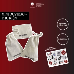 Túi dustbag dây rút vải mộc đựng bài và phụ kiện Ừng Ực 11x14cm