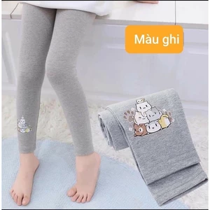 Quần legging bé gái chất liệu cotton dày dặn mùa đông cho bé từ 3-14 tuổi**Maruka Fashion