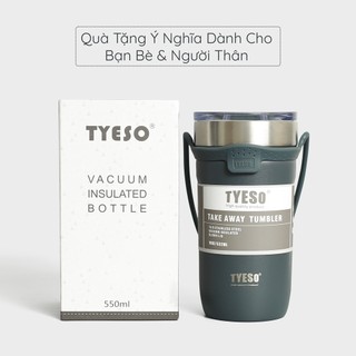 Ly giữ nhiệt cao cấp Tyeso Tumbler Fan House dung tích 550ml & 710ml, chất liệu inox 304, khắc tên