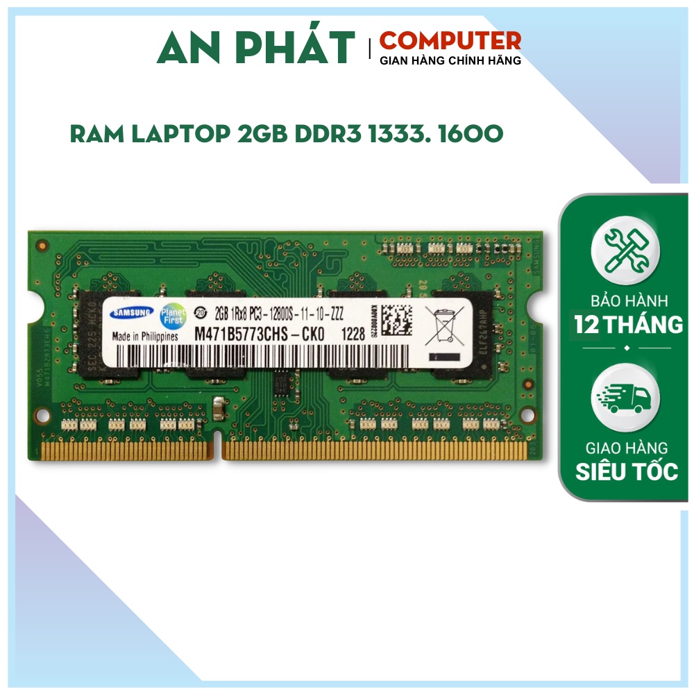 Ram Laptop 2GB DDR3, DDR3L Buss Ram 1333, 1600. Ram Bảo Hành Đổi Mới ...