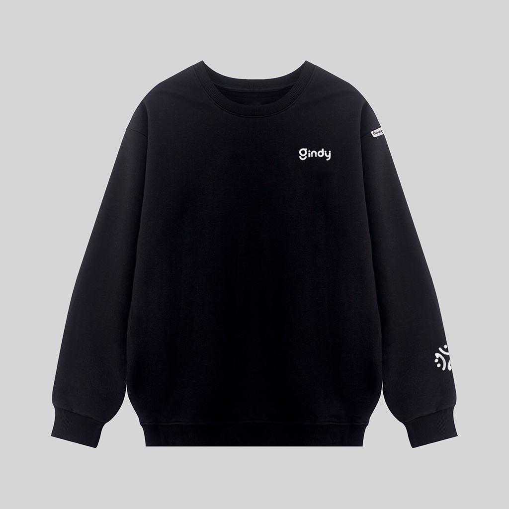 Áo sweater nỉ Nam Nữ dài tay form rộng cổ tròn GINDY Hoodie Unisex trơn đủ màu thời trang thu đông A084 A089