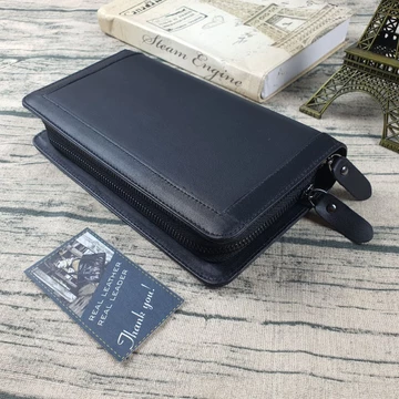 Clutch cầm tay nam da bò thật CL140 (Đen/Nâu) - 100% da bò thật, BH 3 năm