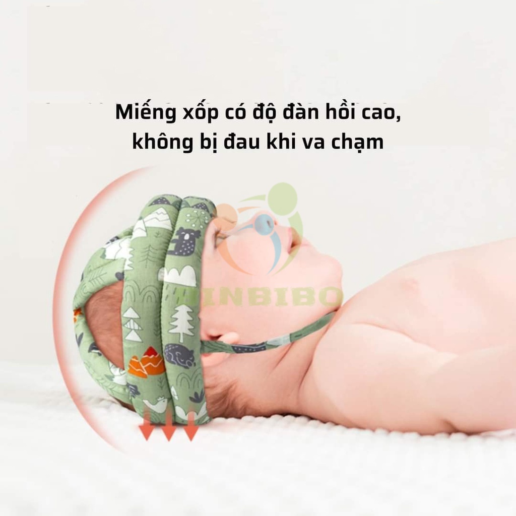 Mũ bảo vệ đầu cho bé tập đi tập bò an toàn - Binbibo